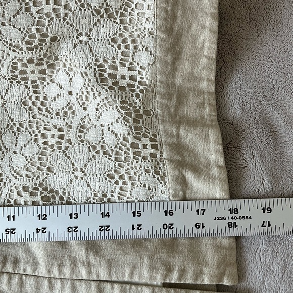 Cache Linen Lace Overlay Romantic Cropped Jacket Aubrey Hepburn Size 10 Chic - Picture 14 of 14